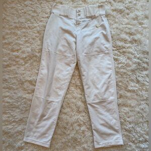 Nike brand white baseball pants youth size medium